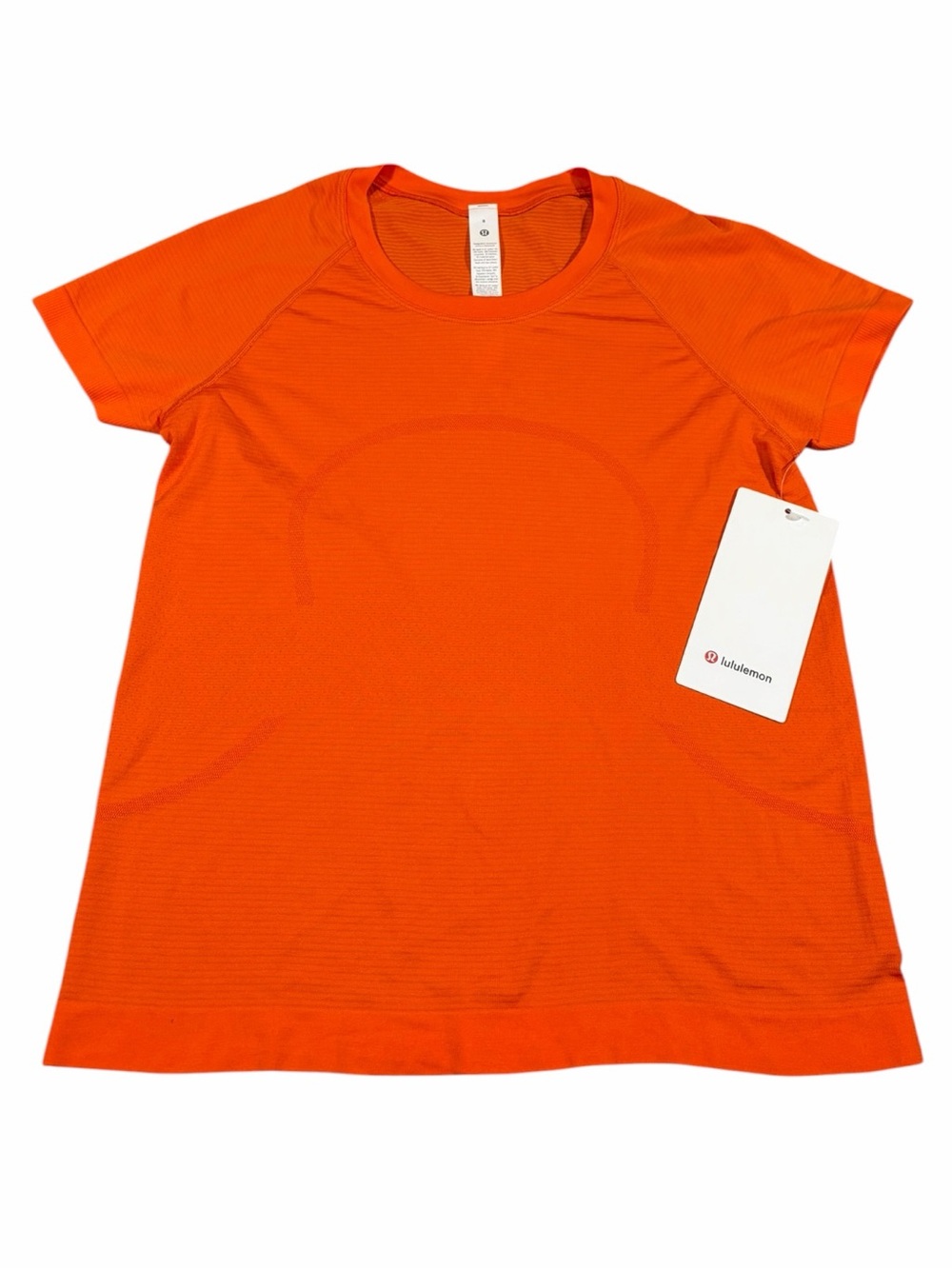 NWT Lululemon Swiftly Tech Short-Sleeve 2.0 *Waist/Race Length (Orange Punch) 8
